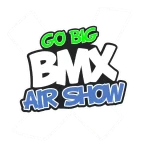 GO BIG BMX AIR SHOW logo featuring pro BMX stunt and trick performers
